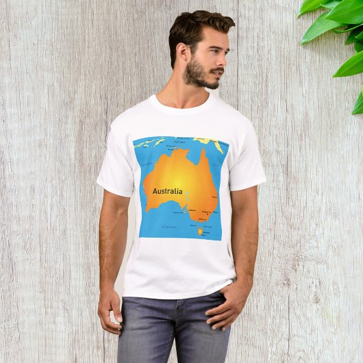 Kaart van Australië T-shirt
