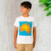 Kaart van Australië T-shirt