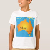 Kaart van Australië T-shirt (Voorkant)
