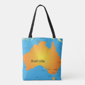 Kaart van Australië Tote Bag (Achterkant)