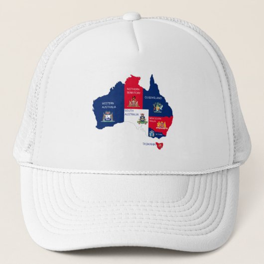 Kaart van Australië Trucker Pet (Voorkant)