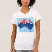Kaart van Australië Vrouwen T-shirt (Voorkant)