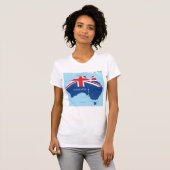 Kaart van Australië Vrouwen T-shirt (Voorkant volledig)
