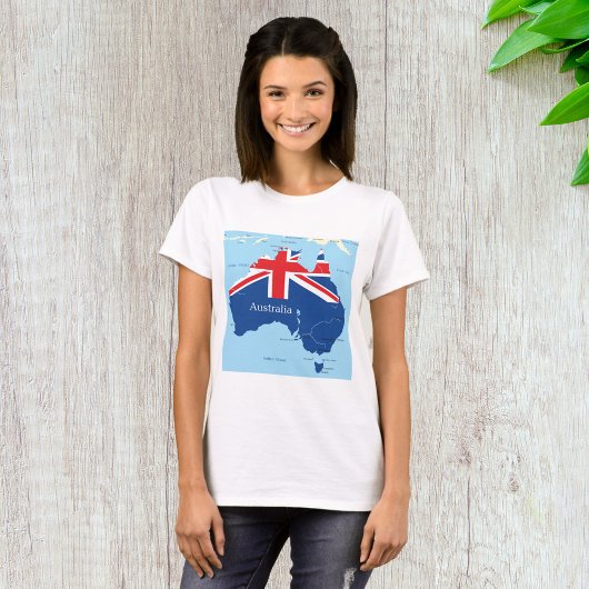 Kaart van Australië Womens T-Shirt