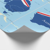 Kaart van Australisch overslagpapier Cadeaupapier (Hoek)