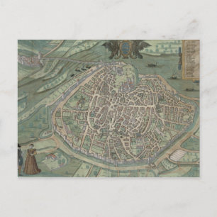 Kaart van Avignon, van "Civitates Orbis Terrarum" 