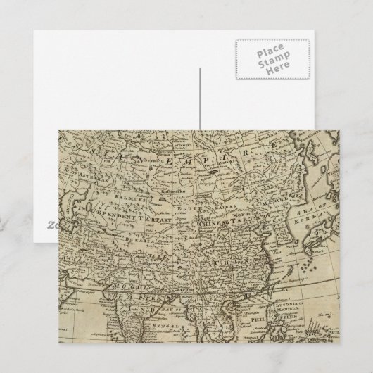 Kaart van Azië (Voorkant / Achterkant)