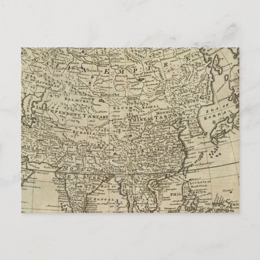 Kaart van Azië (Voorkant)