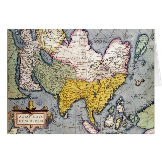  kaart van Azië | 1580 (Voorkant Horizontaal)