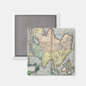 kaart van Azië | 1592 Magneet (Voorkant / Achterkant)