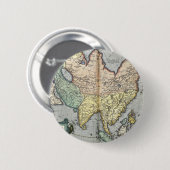 kaart van Azië | 1592 Ronde Button 5,7 Cm (Voorkant /achterkant)