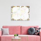  kaart van Azië | 1786 Canvas Afdruk (Insitu (Woonkamer))