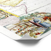  kaart van Azië | 1786 Poster (Hoek)