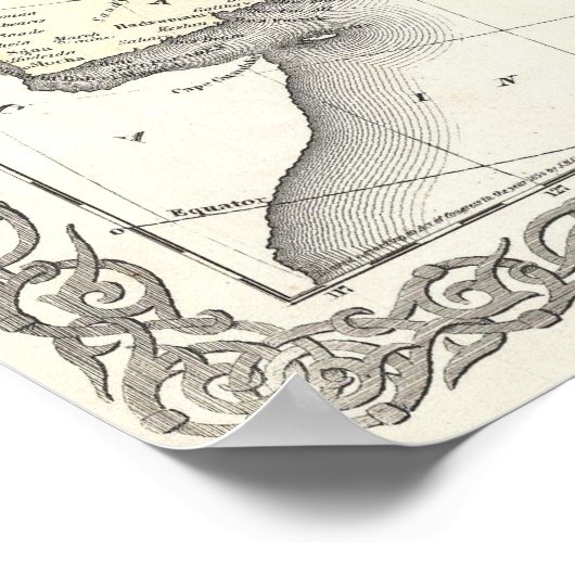  kaart van Azië (1855) Poster (Hoek)