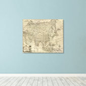 Kaart van Azië Canvas Afdruk (Insitu (Houten vloer))