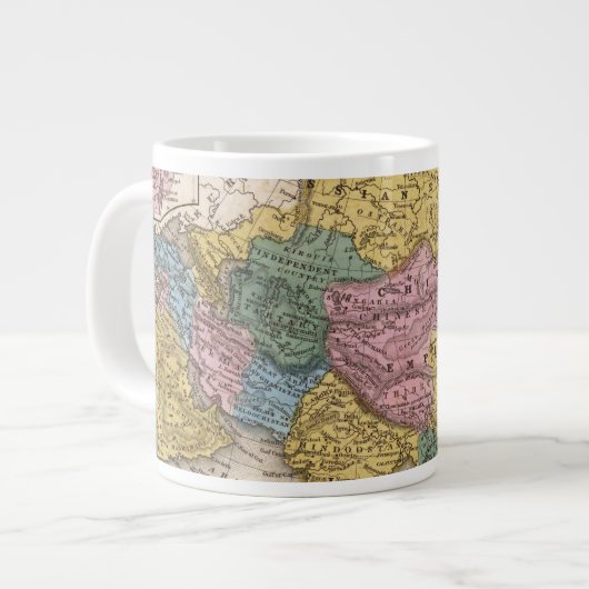 Kaart van Azië Grote Koffiekop (Links)