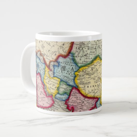 Kaart van Azië Grote Koffiekop (Links)