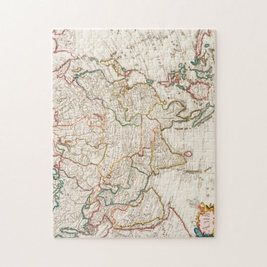 Kaart van Azië. Identiek aan de kaarten van Guilla Legpuzzel (Verticaal)