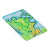 Kaart van Azië Magneet (Rechterzijde)