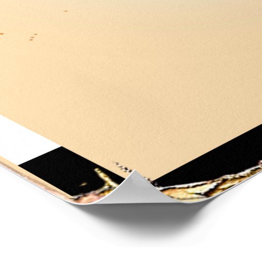  kaart van Azië Poster (Hoek)