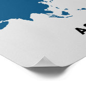 Kaart van Azië Poster (Hoek)