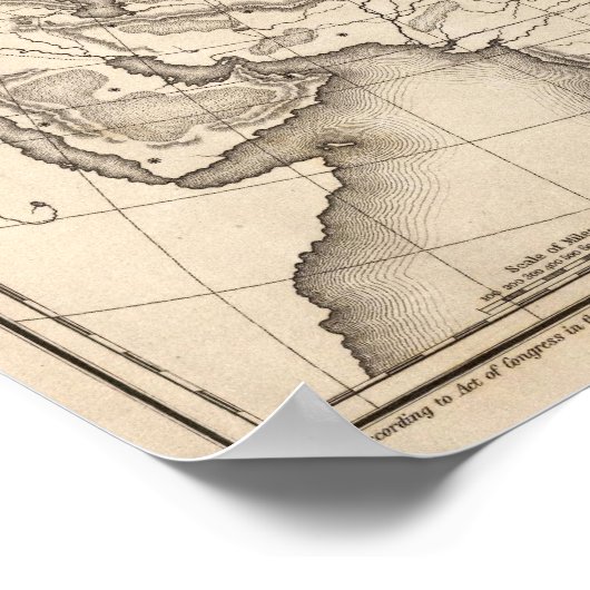 Kaart van Azië Poster (Hoek)