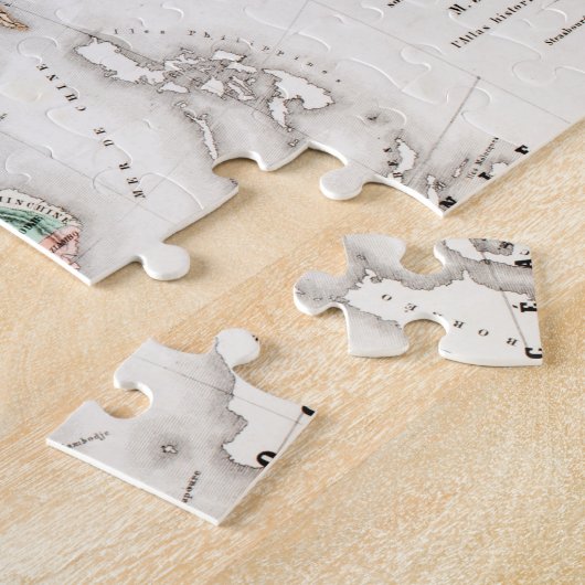 Kaart van Azië | Tijd in Kublai Khan Legpuzzel (Zijkant)