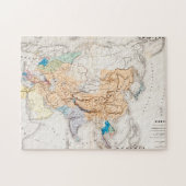 Kaart van Azië | Tijd in Kublai Khan Legpuzzel (Horizontaal)