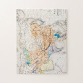 Kaart van Azië | Tijd in Kublai Khan Legpuzzel (Verticaal)