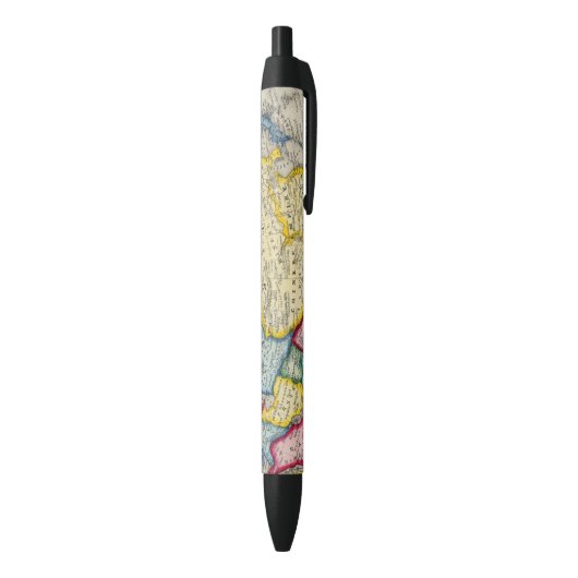 Kaart van Azië Zwarte Inkt Pen (Achterkant (Verticaal))