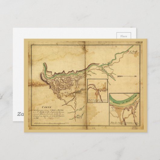 Kaart van Azua, Dominicaanse Republiek (1804) (Voorkant / Achterkant)