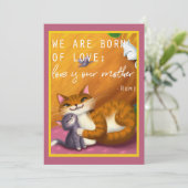 Kaart van baby en mam-Moederdag (Staand voorkant)