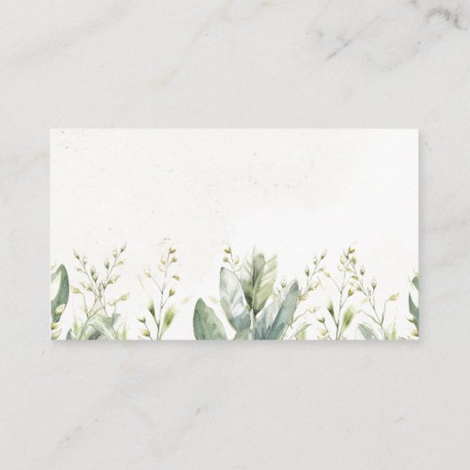 Kaart van baby shower Registry Enclosure (Achterkant)