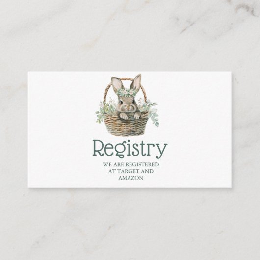 Kaart van baby shower Registry Enclosure (Voorkant)