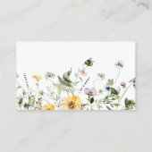 Kaart van Baby shower van Raffle met bijenbloem (Achterkant)