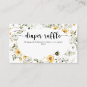 Kaart van Baby shower van Raffle met bijenbloem (Voorkant)