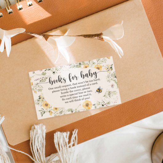 Kaart van Baby shower van Raffle met bijenbloem