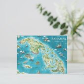 Kaart van Bahama's (Staand voorkant)