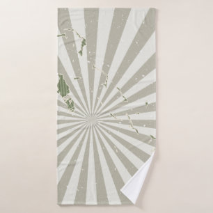  kaart van Bahamas. Poster met kaart van de Badhanddoek