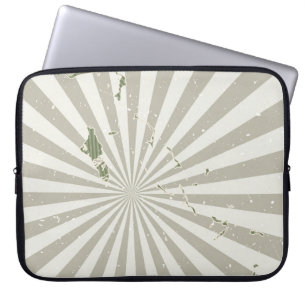 kaart van Bahamas. Poster met kaart van de Laptop Sleeve