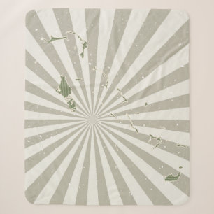 kaart van Bahamas. Poster met kaart van de Sherpa Deken