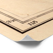  kaart van Baja California (1827) Poster (Hoek)