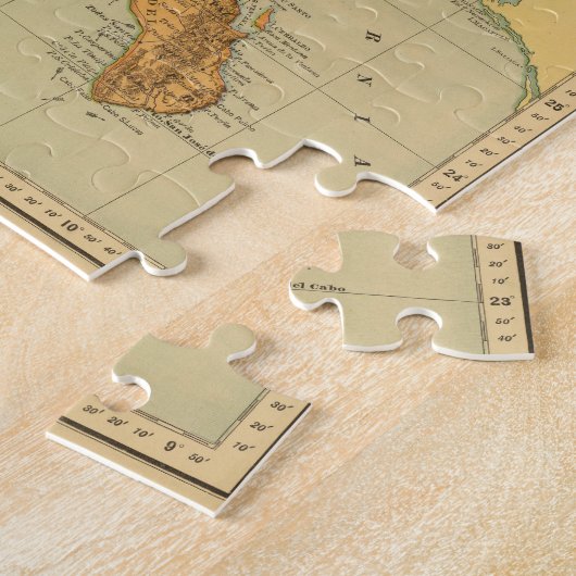  kaart van Baja California (1886) Legpuzzel (Zijkant)