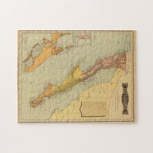  kaart van Baja California (1886) Legpuzzel (Horizontaal)