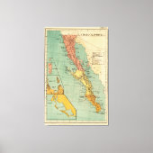  kaart van Baja California (1899) Canvas Afdruk (Voorkant)