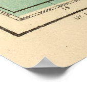  kaart van Baja California (1899) Poster (Hoek)