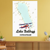 kaart van Baldegg zwitserland Canvas Afdruk (Insitu (Woonkamer))