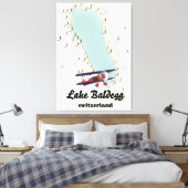 kaart van Baldegg zwitserland Canvas Afdruk (Insitu (Slaapkamer))