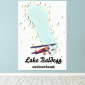 kaart van Baldegg zwitserland Canvas Afdruk (Insitu (Houten vloer))