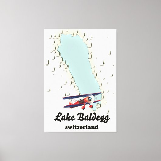kaart van Baldegg zwitserland Canvas Afdruk (Voorkant)